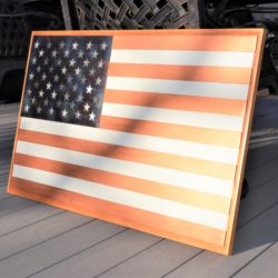 Wood and Steel American Flag