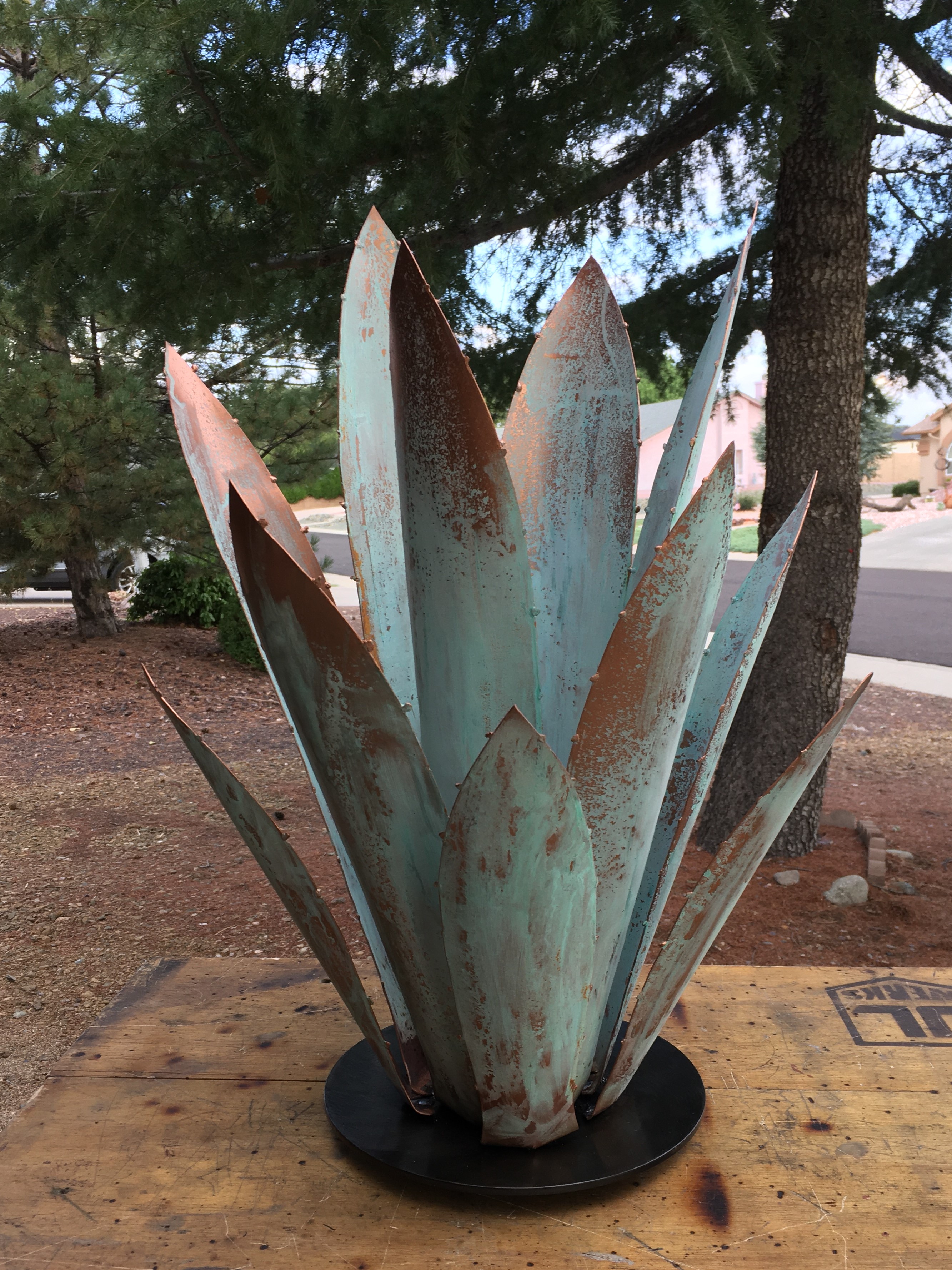 Large Agave Metal Plant Sculpture